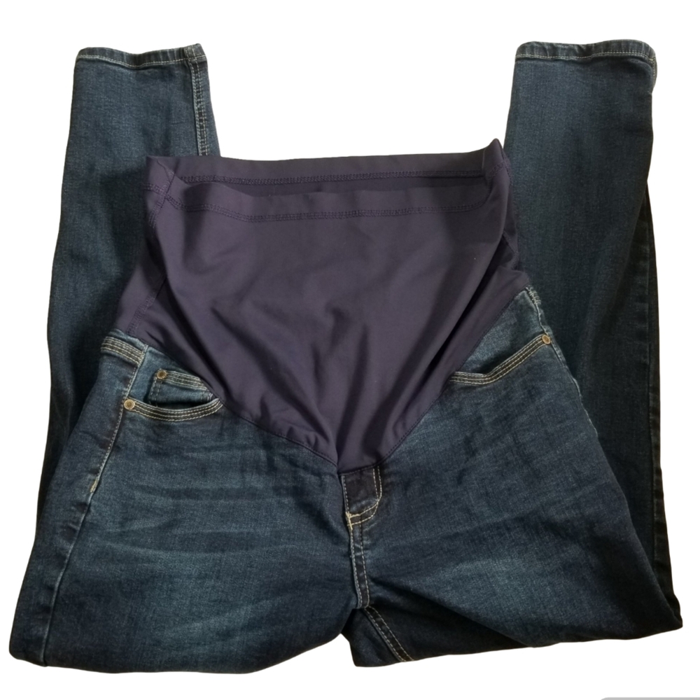 Pinkblush Cropped Blue Maternity Jeans Size 30  Inseam 25